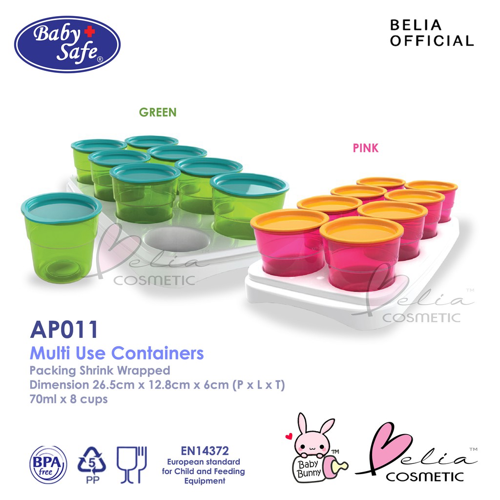 ❤ BELIA ❤ BABY SAFE Multi Food Containers AP011 wadah makanan bayi BPA Free