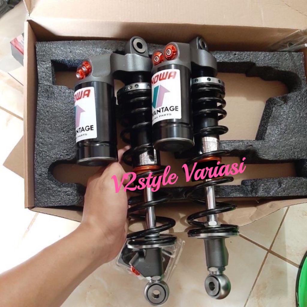 SHOCKBREAKER 2pcs SHOCK TABUNG ATAS SH0WA 280MM 320MM 340MM ANTING BULAT + ANTING KOTAK TABUNG ISI OLI MOTOR MATIC BEBEK HONDA YAMAHA FI FIZR JUPITER Z VEGA ALFA NOUVO RX King Tiger  Megapro CB Blade Supra 110/125 Revo 110 Absolut Kharisma  PCX 150 NMAX