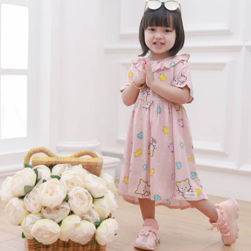 Afsheenastore Dress Anak Rayon Minie By Viola Kids