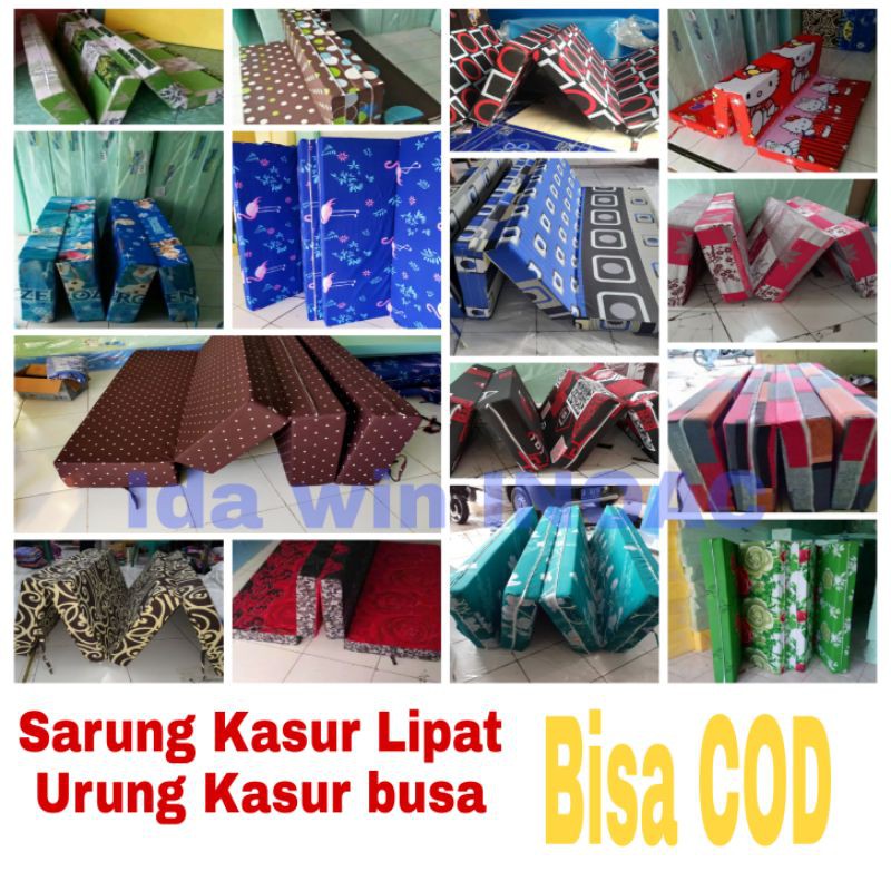 SARUNG KASUR LIPAT  busa 15C M / sprei resleting / urung kasur lipat / COVER KASUR  LIPAT BUSA