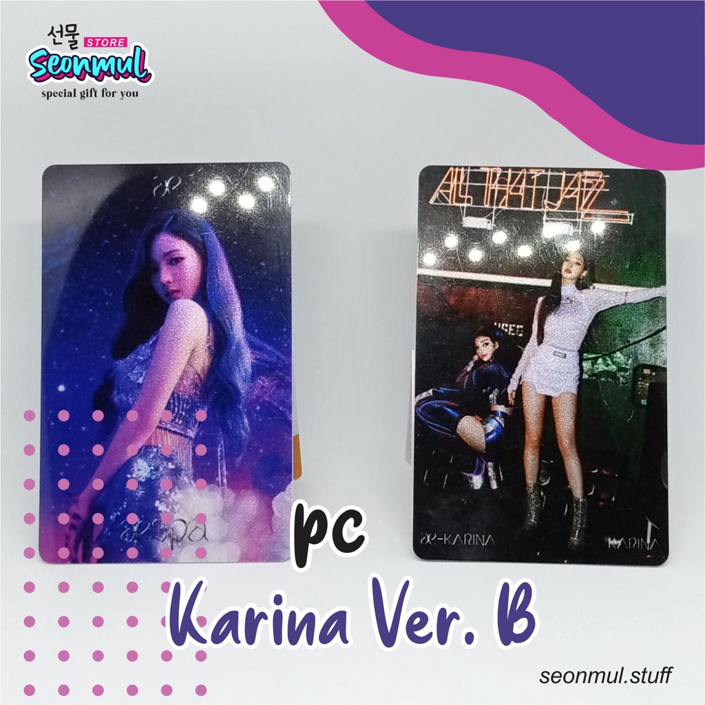 TERMURAH!!! READY STOCK PHOTOCARD AESPA BLACK MAMBA (Karina Versi B)