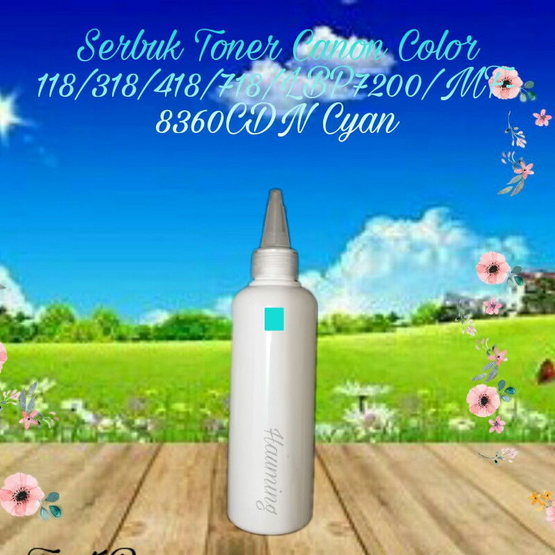 Serbuk Toner Canon CRG-118 318 718 CRG318 LBP-7200 7200Cd 7200cdn 7680 LBP7200 MF8360 Cyan 1x Isi