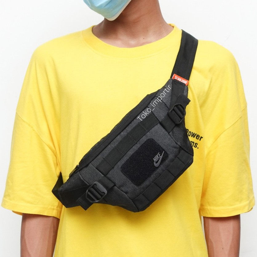 Waistbag Nike Kanvas Import High Quality Mirror ORI Tas Pinggang Pria