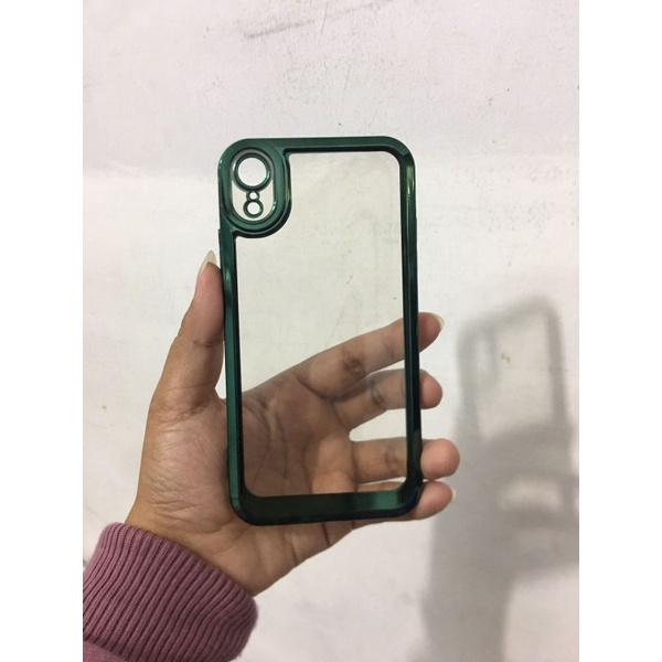 Case Hp Iphone XR Case Transparan List Chrome Proteck Kamera #case#casehp#casemurah#caseiphone