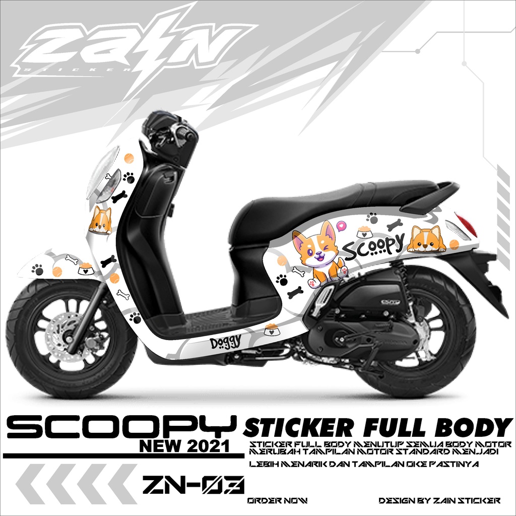 Sticker Decal Full Body Motor ScOopy New Fi 2020-2021 Dekal Setiker Striping Scoopy Fi new Variasi M