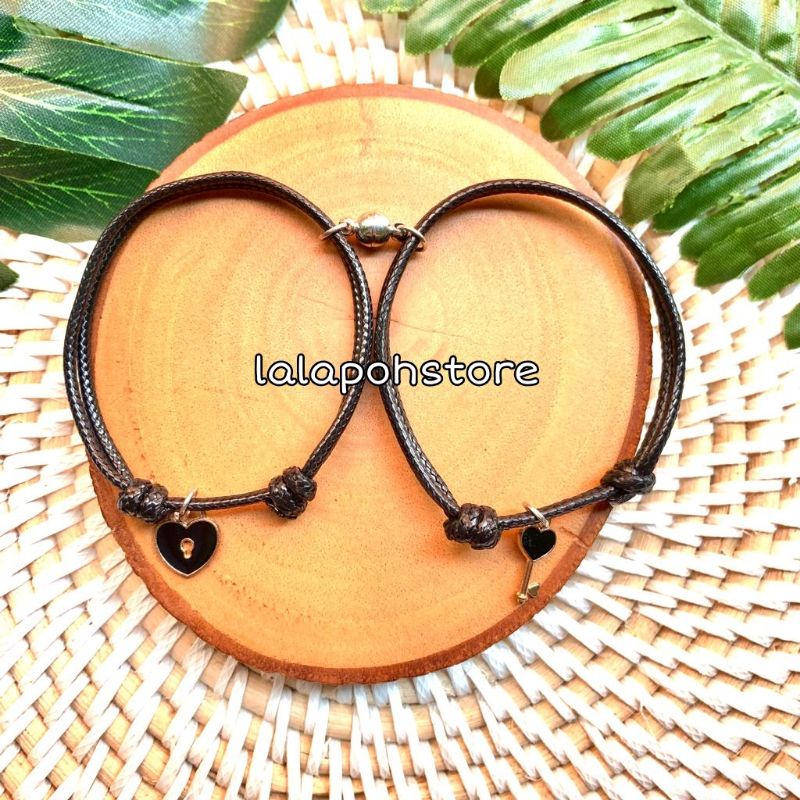 GELANG COUPLE GEMBOK KUNCI / GELANG PASANGAN / GELANG TALI WATERPROOF
