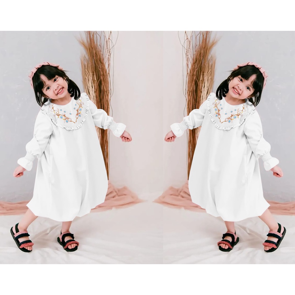 FenishaStore Dress Anak Perempuan Utami kid’s Usia 3-5 Tahun