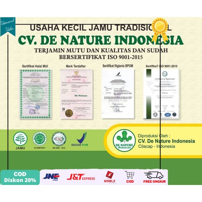 

❤COD❤ Obat Mag, Maag,Magh, Mah, Asam Lambung Herbal Asli De Nature Indonesia