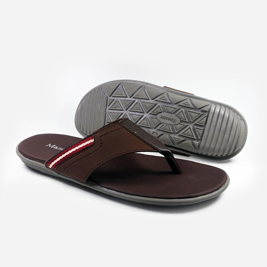 Mascotte LEVEN Sandal Pria 725 001-002 [ Hitam, Grey dan Brown ] / Ramayana Jatinegara