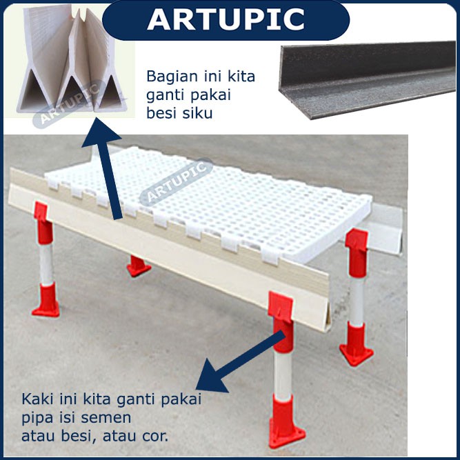 Slat Lantai Ayam Alas Lantai Pijakan Kandang Ayam Kelinci Unggas Kambing Artupic