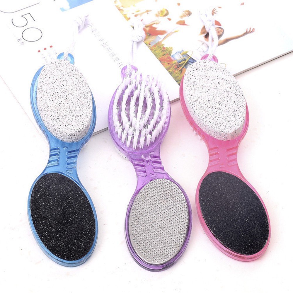 HOVELSHOP Sikat Penghalus Kaki Pedicure Brush 4 in 1 Sikat Kaki Foot Rub Stone