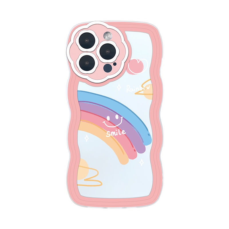 Case Motif Smiley Face Warna Pelangi Untuk iPhone 12 13 11 Pro Max X Xs Max Xr Asu5