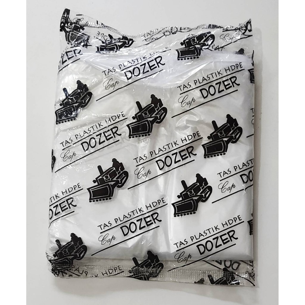 Kantong Kresek Bening / Kantong Kresek Dozer Hitam, ukuran 15 cm, isi 100 lembar