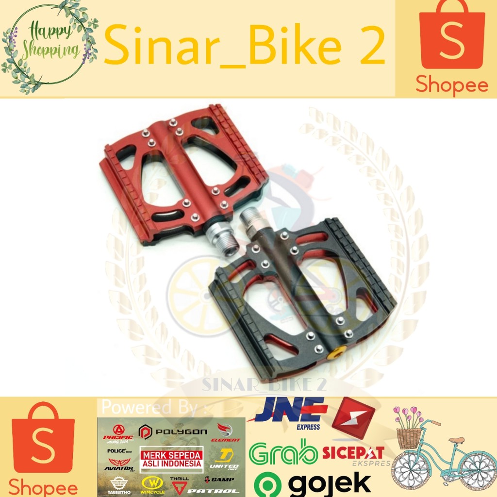 Pedal Sepeda Celcius Bahan Alloy 2 Warna 9-16Bearing