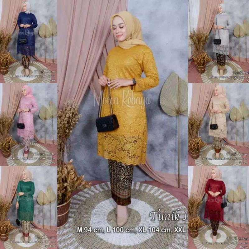 PRODUK ORIGINAL/SETELAN KEBAYA TUNIK/DRESS MEWAH