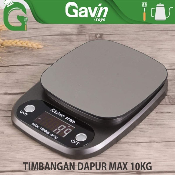 Timbangan Dapur Digital 10kg Stainless Silver Kitchen Scale