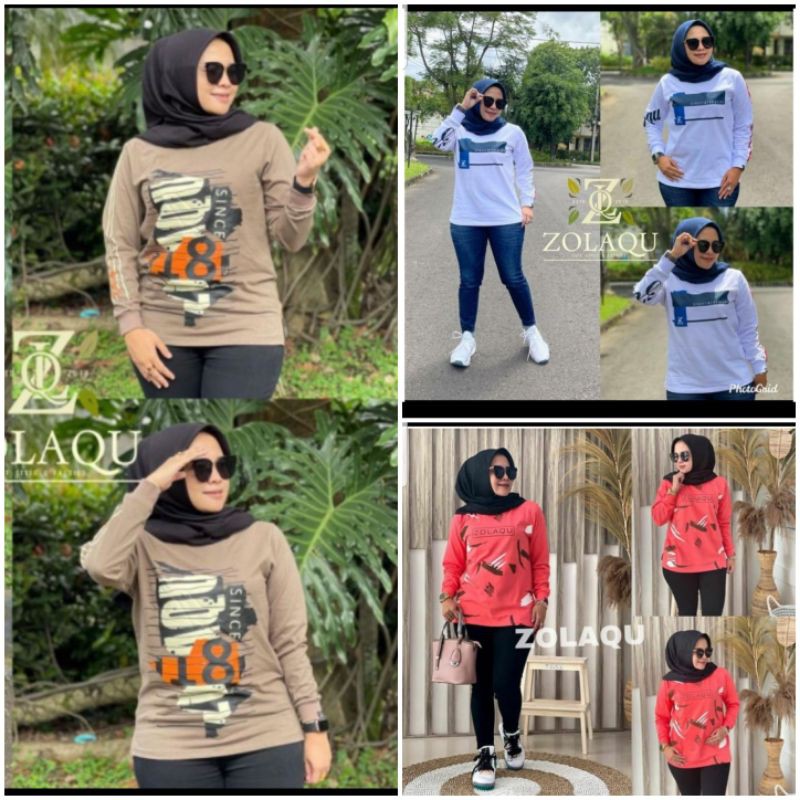 KAOS ZOLAQU 100% ORIGINAL TERBARU MOCCA, PING SALEM DAN PUTIH NEW SIZE