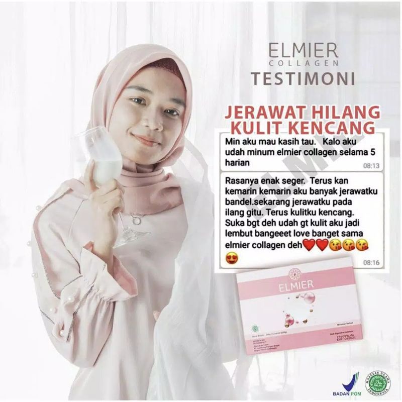 Collagen Elmier pemutih badan permanen bpom original
