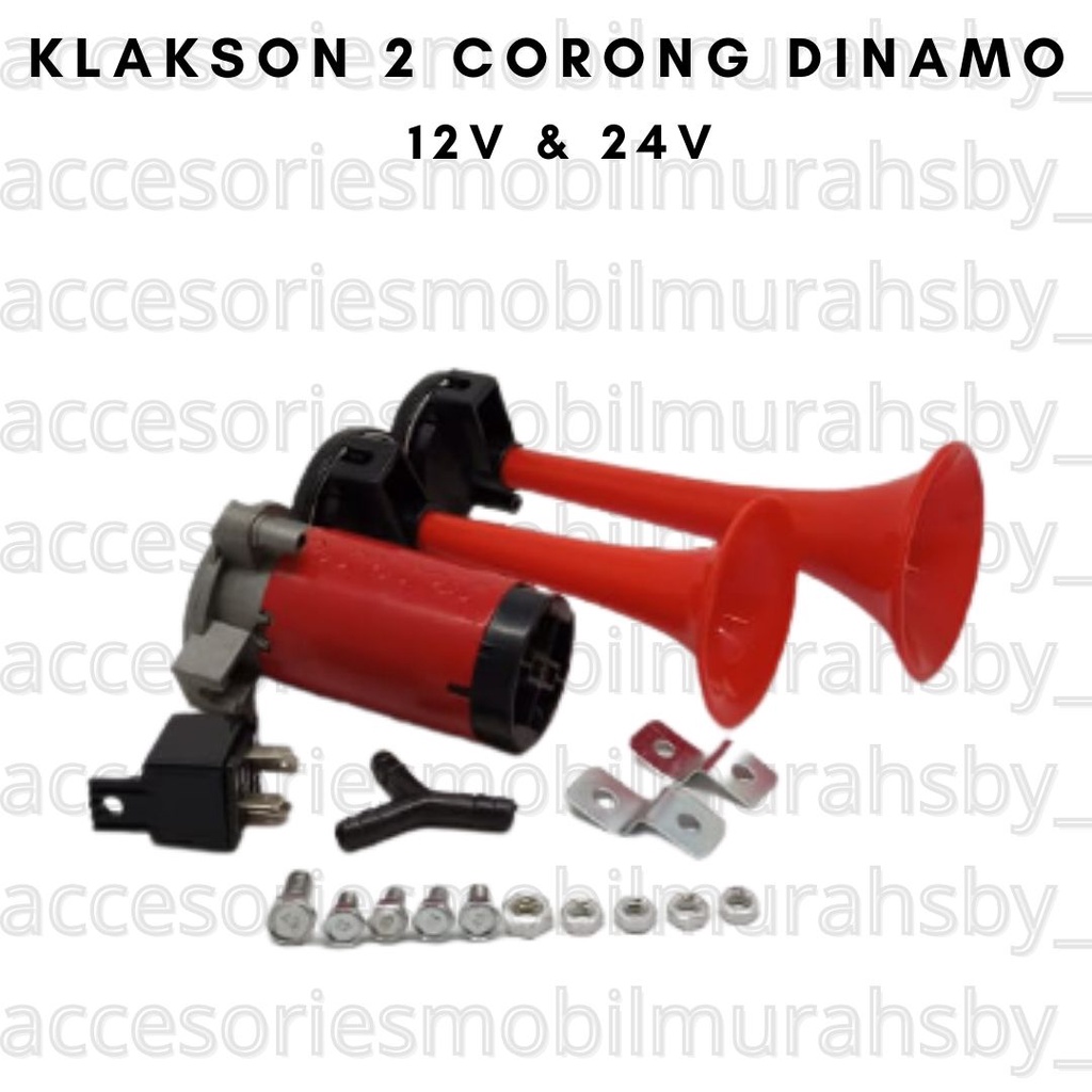 Klakson 2 Corong + Dinamo 12v / 24v