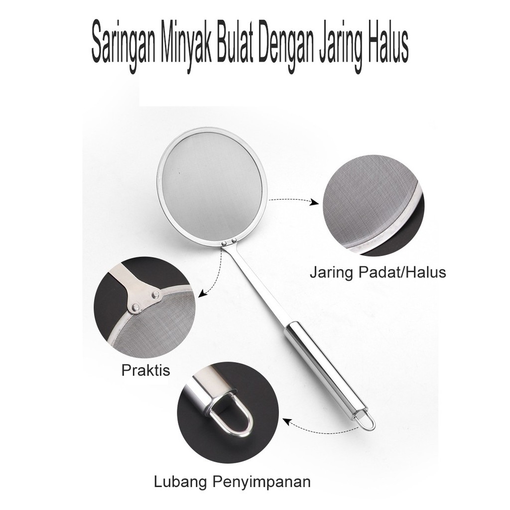 Saringan Minyak Stainless Saringan Halus/Filter Grease Stainless 304 Multi Fungsi