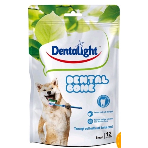 Dentalight Dental Bone Small 12pcs Snack Anjing Dog Treats Dental Bone