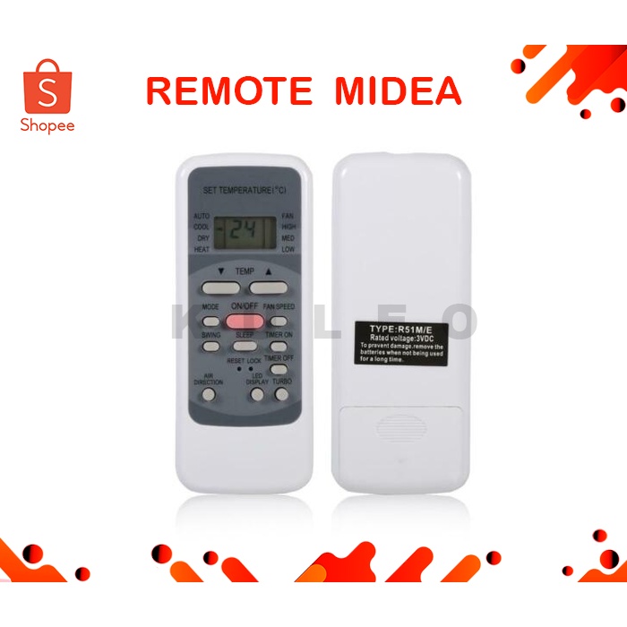 Remote AC Midea / REMOT AC MIDEA - remote ac midea