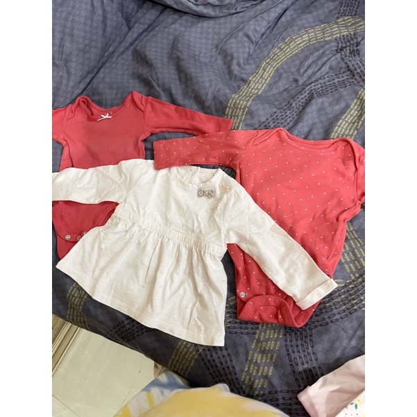 MOTHERCARE SET playsuit, baju baby mothercare ,baju baby preloved,preloved mothercare SET ISI 3 pcs