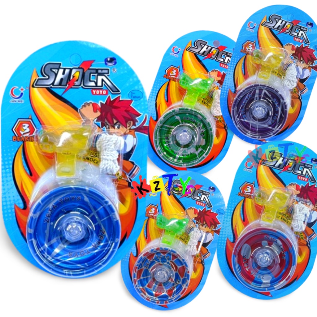 YOYO 3 BEARING CHROME SHOCK SET YO YO LORENG CORAK WARNA