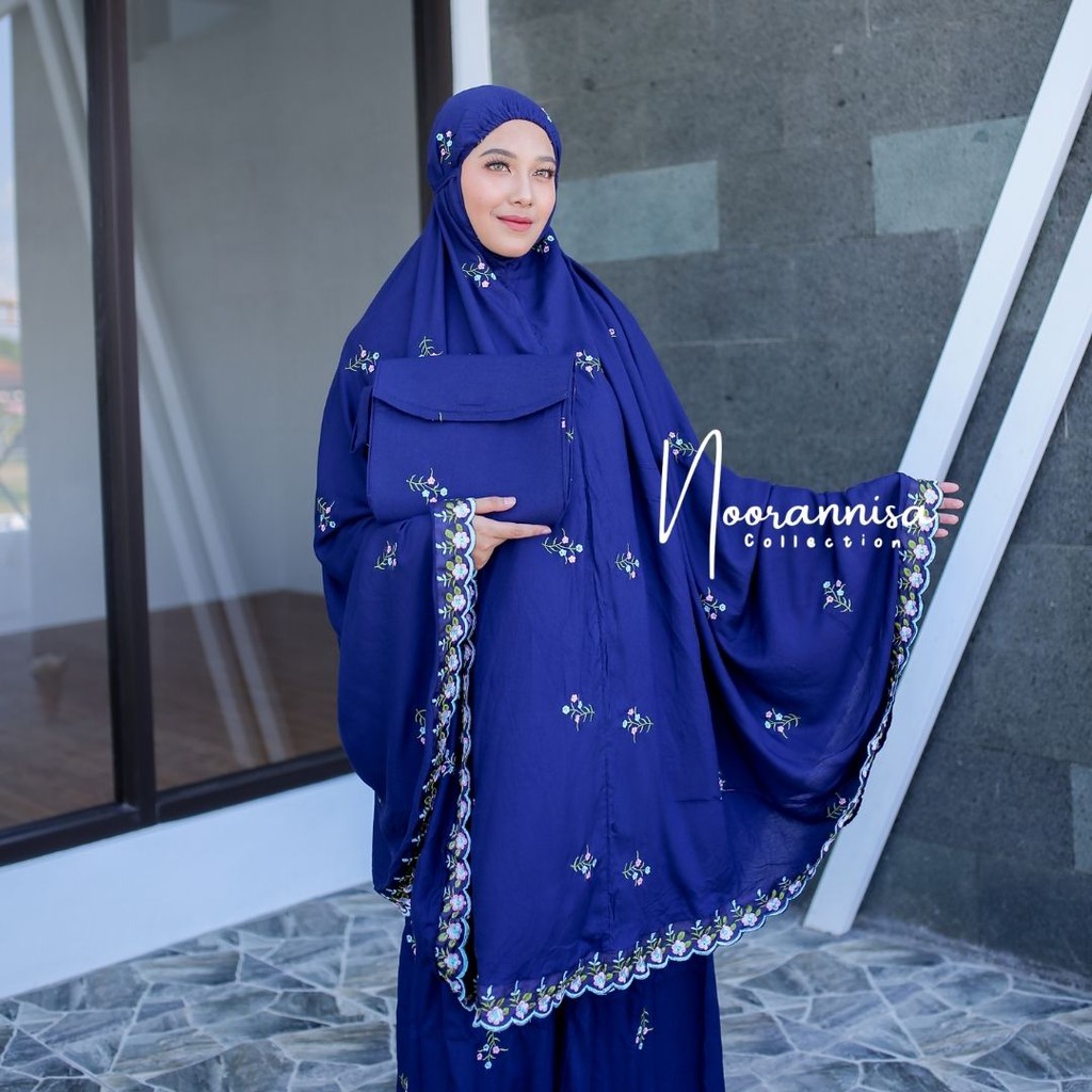 Mukena Dewasa Katun Rayon Bordir Seribu Bunga