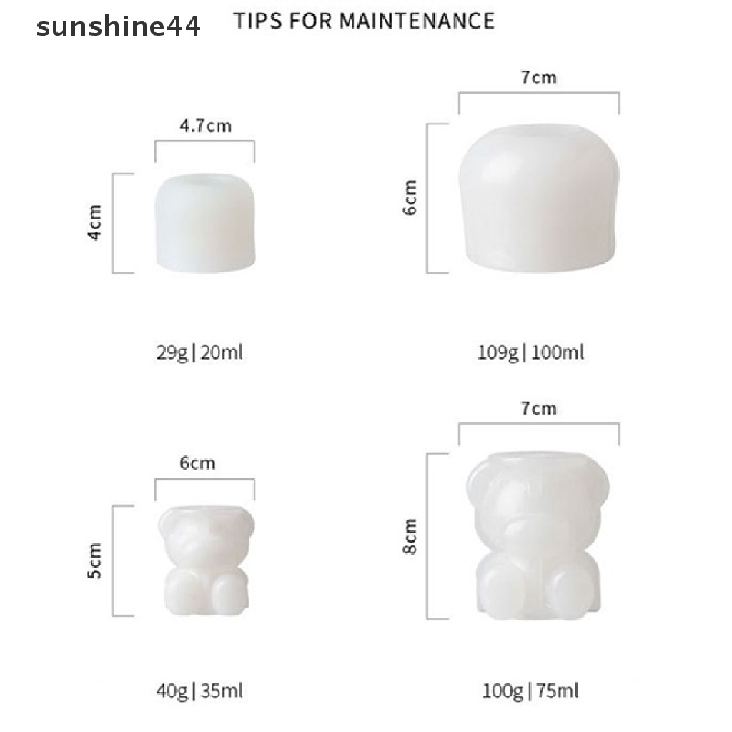 Sunshine Cetakan Es Batu / Cokelat / Krim Bentuk Beruang / Bunga Bahan Silikon