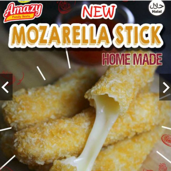 

AMAZY FROZEN FOOD Mozzarella Stick Stik Mozarella Keju Crispy Mulur Mozzarela Keju Mulur