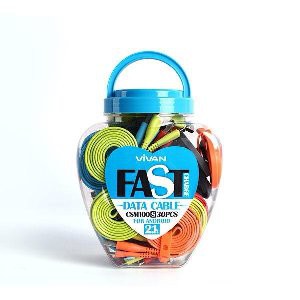 DISKON Kabel Charger Android Micro Vivan 1 Toples isi 30 Pcs GSM 100S data Cable micro V8 Diskon