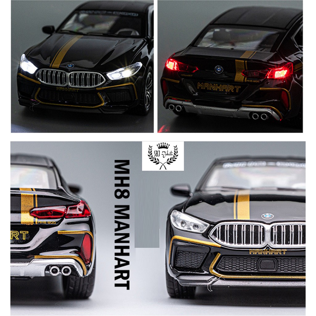 Diecast Miniatur Mobil BMW M8 MANHART Metal Collection Series Skala 1:32