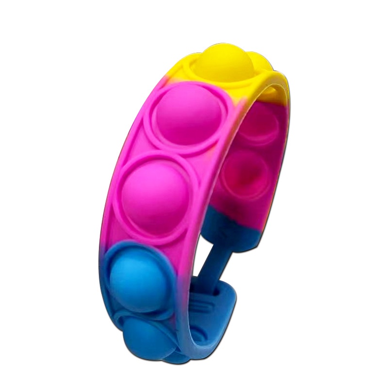 Unicorn Pop It Fidget Toys Push Popit Bubble Sensory Fidget Wristband Autism Squishy Stress Reliever Kids Toys-6