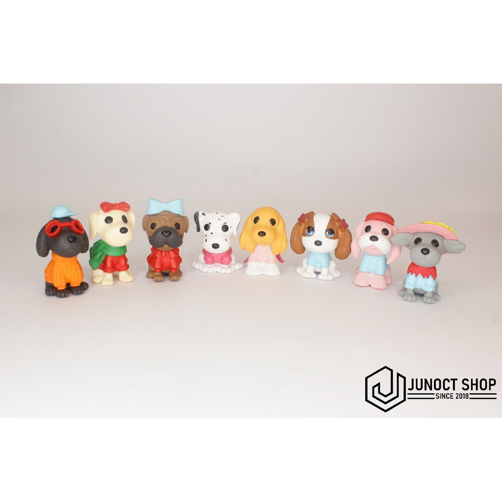 FIGURE HEWAN ANJING DOGGY LUCU - MINIATUR MAKET MAINAN CAKE KUE 06