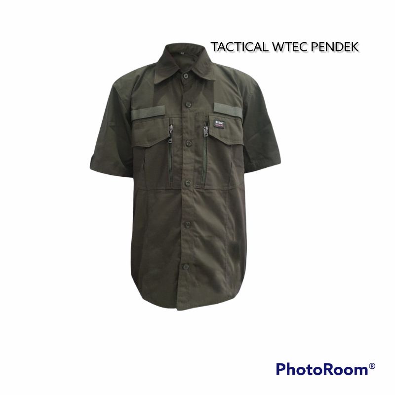 kemeja tactikal w Tac pendek