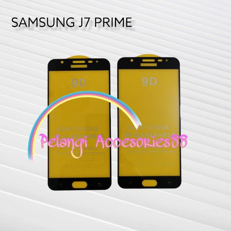 TEMPERED GLASS SAMSUNG J7 PRIME ANTI GORES KACA FULL - ANTIGORES TG TEMPERED GLASS FULL 9D