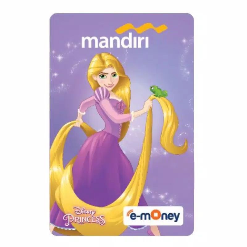 eMoney Card DISNEY PRINCESS - PRINCESS RAPUNZEL ORI /Like eTOLL Tapcash Flazz or Brizzi