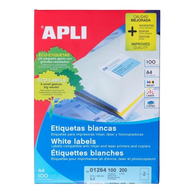 

Apli Label White Paper 210 X 148Mm 200 Unit #01264 Terbaru