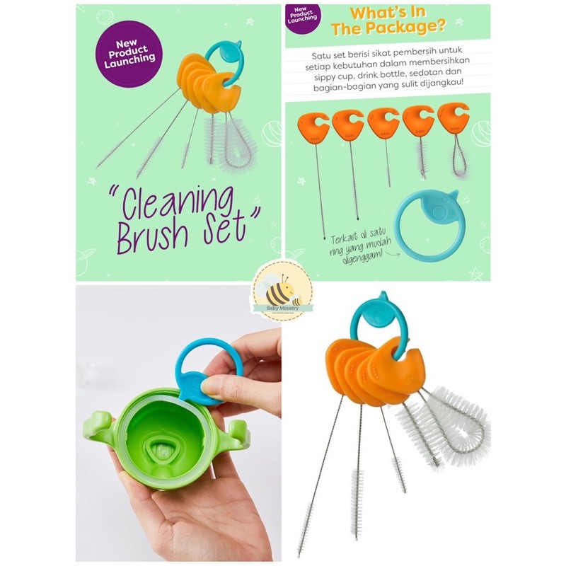 B.BOX cleaning brush set / BBOX cleaning brush set / pembersih sedotan / sikat sedotan / sikat botol