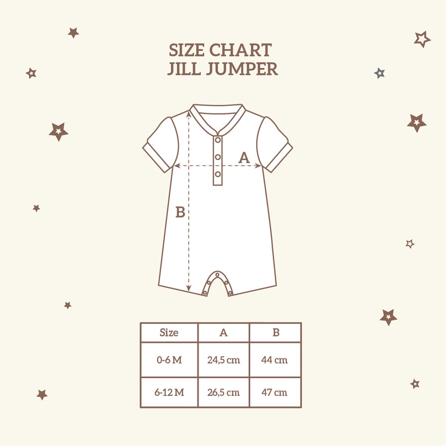 Baju Bayi Jumpsuit Romper Anak Little Palmerhaus - Jill Jumper 0-12 Bulan