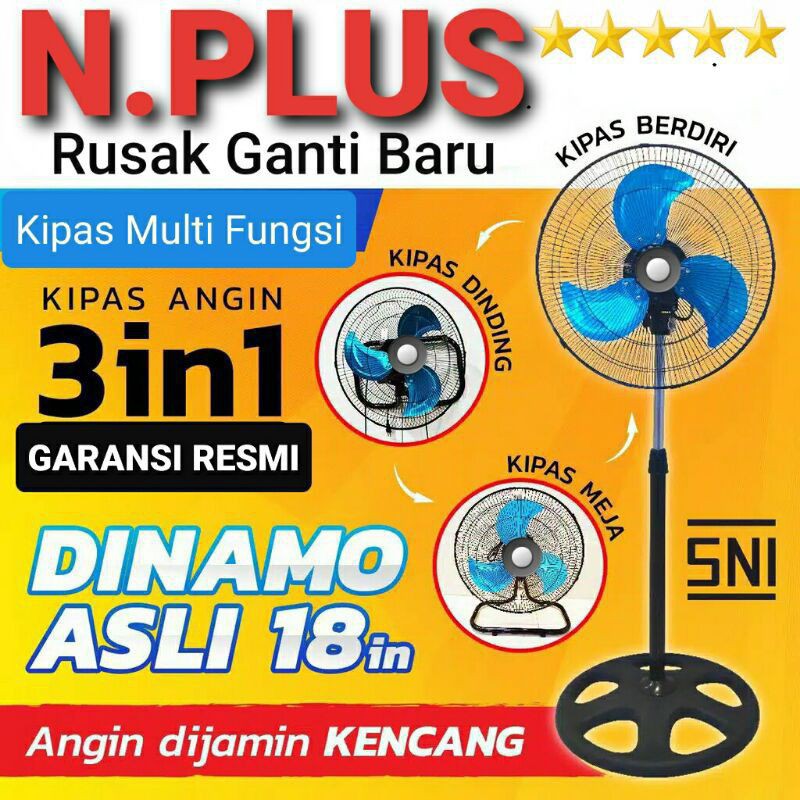 Kipas Angin Besi 3in1 18 inch  / Tornado Fan 3in1 18inch (Garansi 1thn)