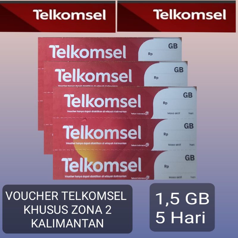 Voucher Tsel 1,5GB zona 2 kalimantan
