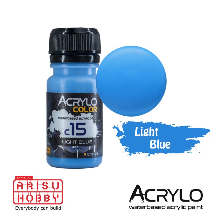 

ACRYLO COLOR LIGHT BLUE C15 Water Based Acrylic Paint Color Cat Gundam