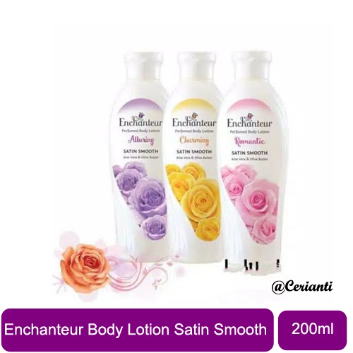 Enchanteur Perfumed Body Lotion Whitening Satin Smooth Charming Romantic Alluring 200 ml