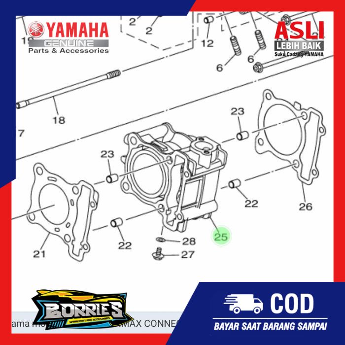 BLOK SEHER NMAX 2020 CONNECTED YAMAHA B6H-E1311-00