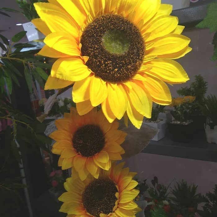 Menjual Bunga Matahari Besar Artificial/Tanaman Plastik Dekorasi -