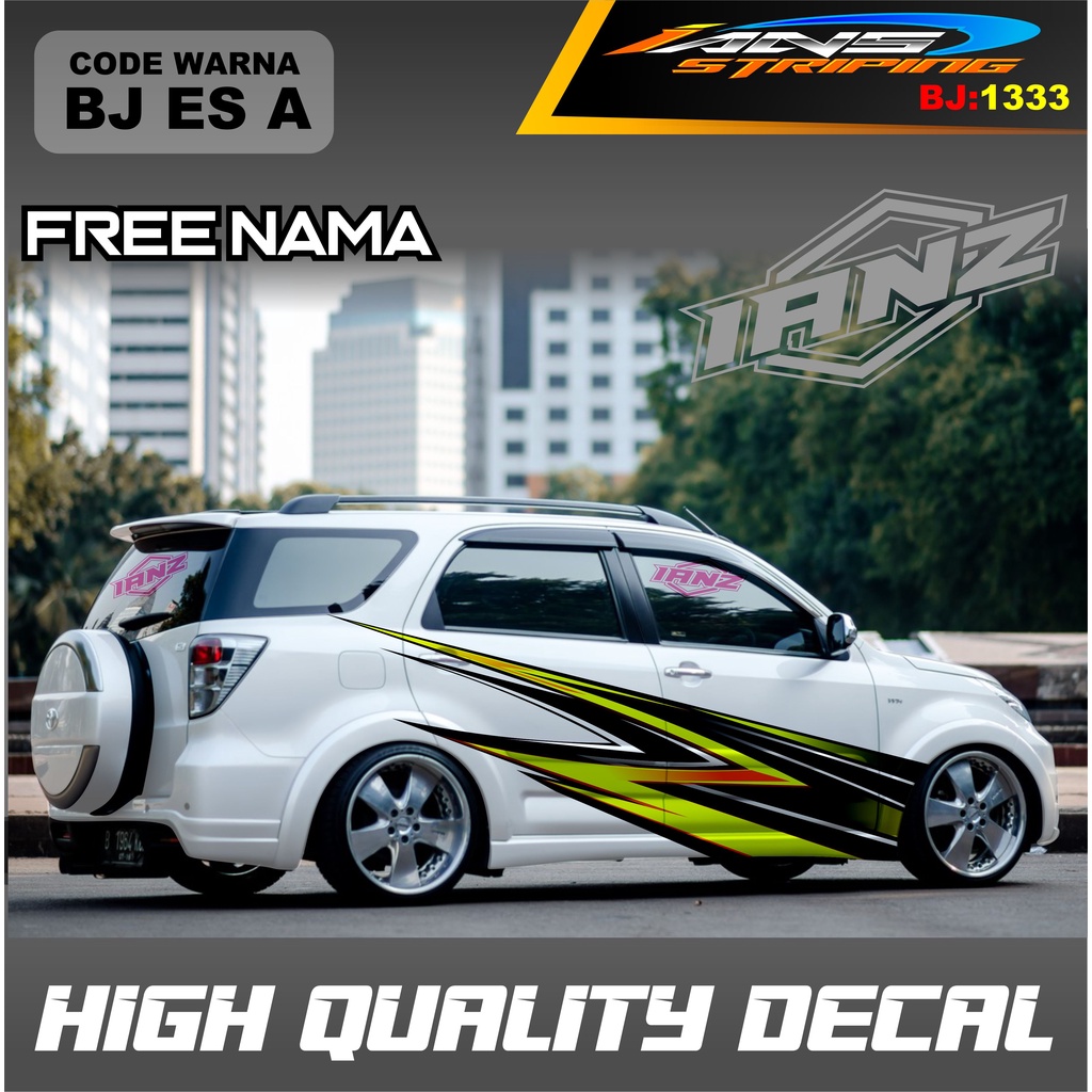 VARIASI STICKER MOBIL TERIOS RUSH AVANZA / STIKER MOBIL DESAIN KEREN INNOVA / STIKER DECAL MOBIL TERMURAH