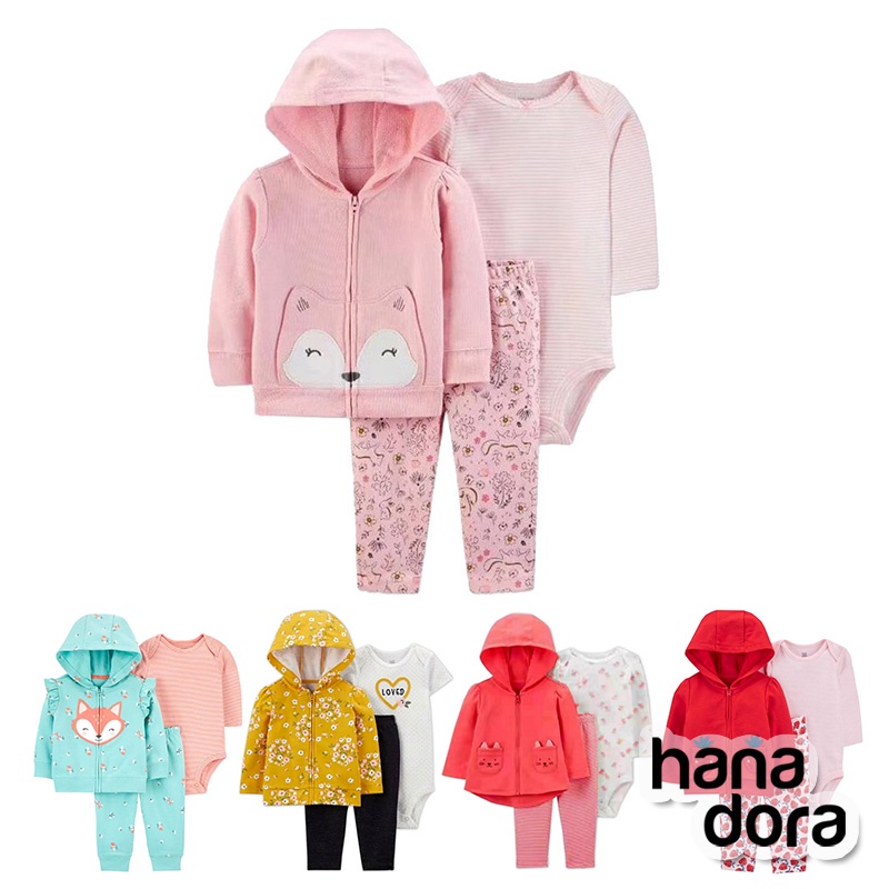 3-Piece Jacket Set Girl - Set Jumper Jacket Bayi Import