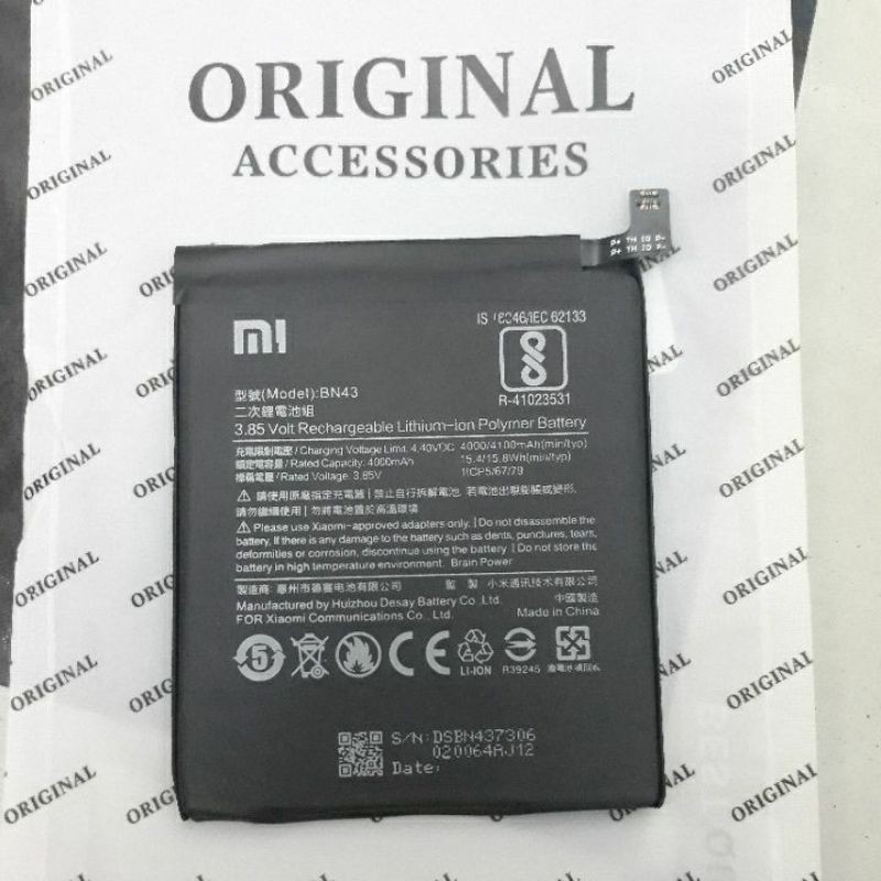 Batre Hp Xiaomi Note 4X Original